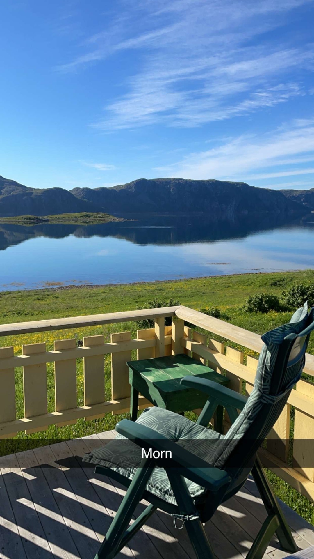 Vakre Nordmannsbukt fra verandaen